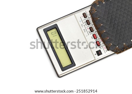 calculator on the white background