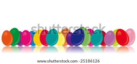 Colorful easter eggs - Vector image