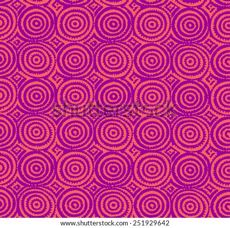 Vintage retro abstract seamless pattern with circles