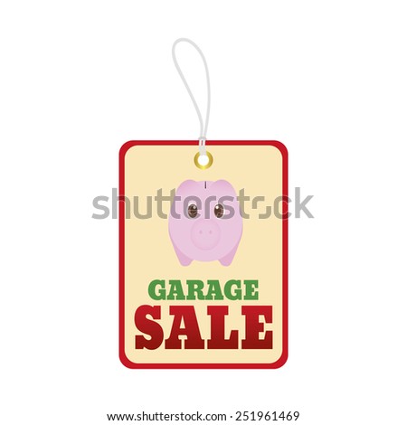 abstract garage sale object on a white background