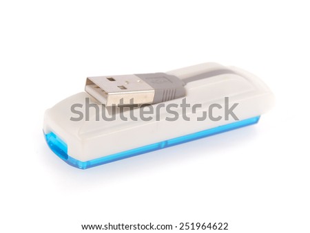 card reader isolated on white background