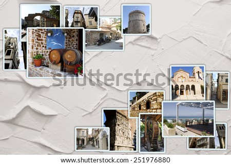 Collage from simple photos on a subject Greece