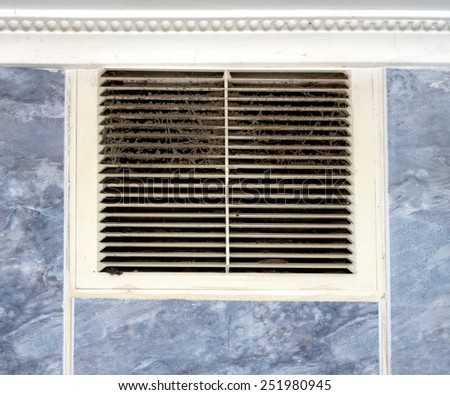 mesh grille in the wall ventilation