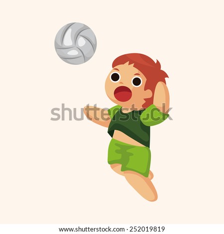 volleyball player theme elements