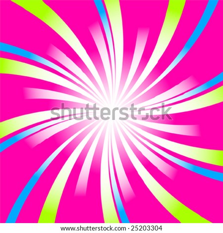 happy neon sunburst or starburst, great for party invitations