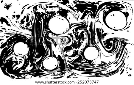 amazing artwork texture ebru,  black and white marble abstract background