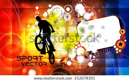 Extreme rider. Vector 