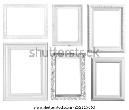 Collage of frames isolated on white