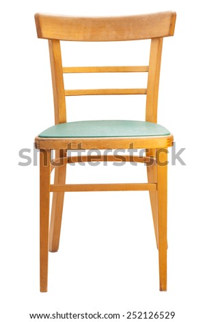Wooden chair. Isolated on white. Royalty-Free Stock Photo #252126529