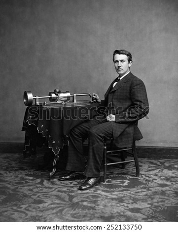Thomas Edison, ca. 1870's Royalty-Free Stock Photo #252133750