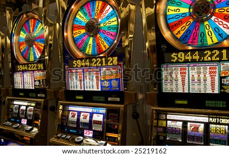 Slot machines close-up in Las-Vegas Royalty-Free Stock Photo #25219162