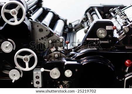 An old world printing press Royalty-Free Stock Photo #25219702