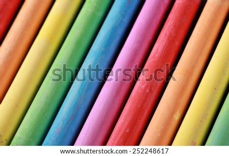 All kinds of colorful chalks background