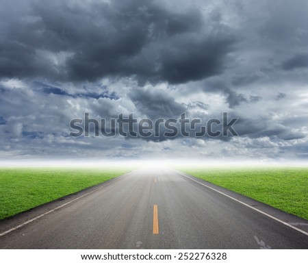 empty asphalt road 