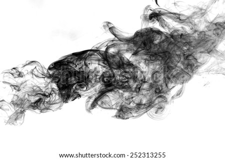 Abstract smoke on white background.