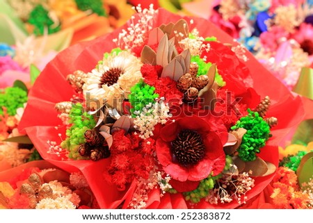 Group of flower presentation for valentine 