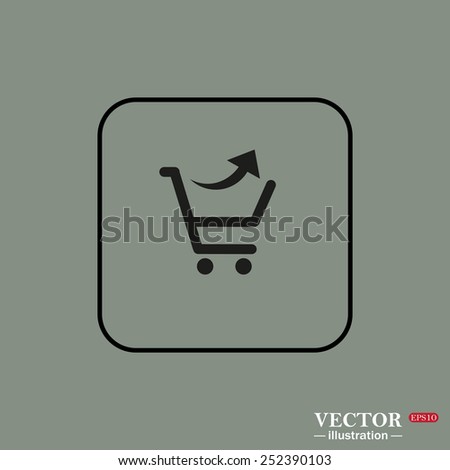remove from the shopping cart, vector illustration, EPS 10