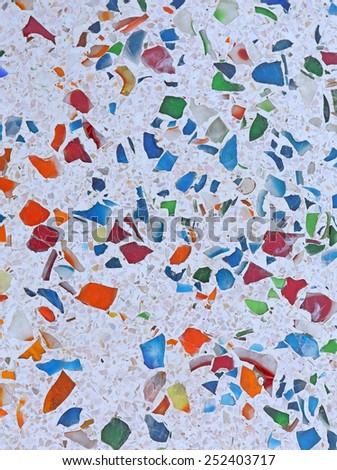 Marble flooring, multicolored stones