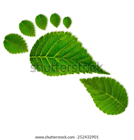 Green footprint, eco concept