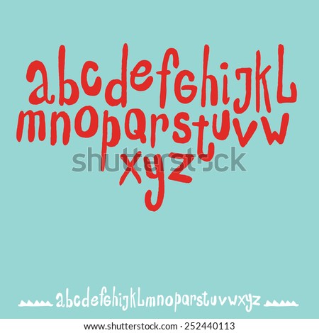 vector alphabet. cartoon
