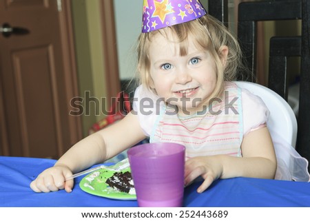 A Children Birthday Cake with big smile
