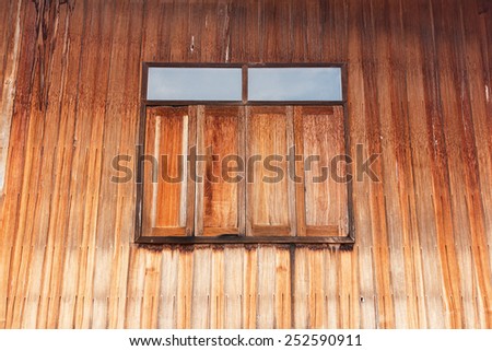 Old wooden window. Thailand traditional style