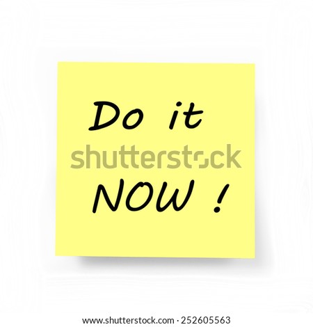 Yellow Sticky Note on white background
