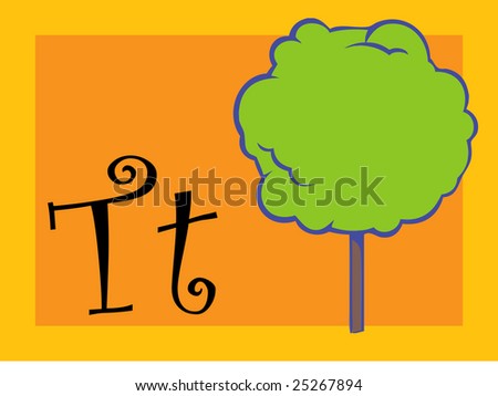 Alphabet for children "T"