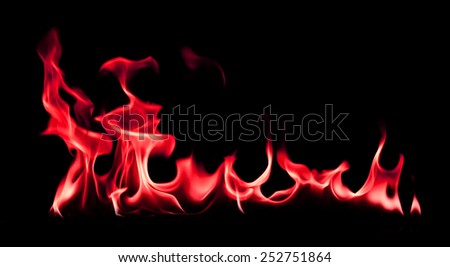 Flames red abstract on a black background