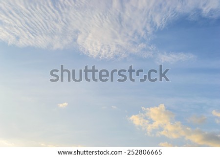 clouds and Clear blue sky 