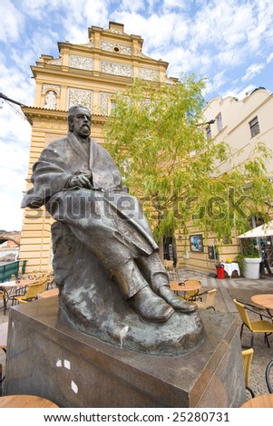 The statue of the Bedrich Smetana - Czech musical composer