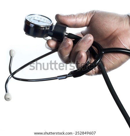 Stethoscope   in doctor hand 