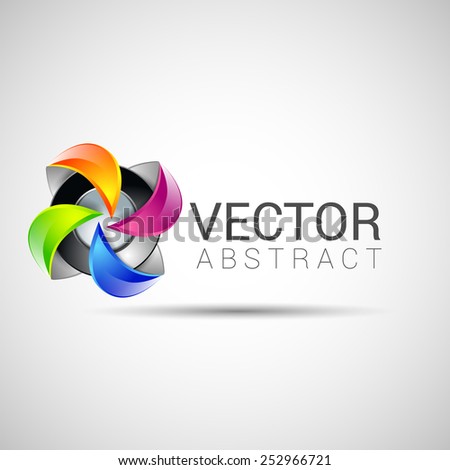 Abstract Logo template set. Icons for any type of business
