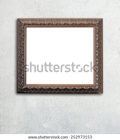 Picture frame on white wall.