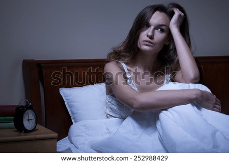 View of problems with sleeping at night Royalty-Free Stock Photo #252988429