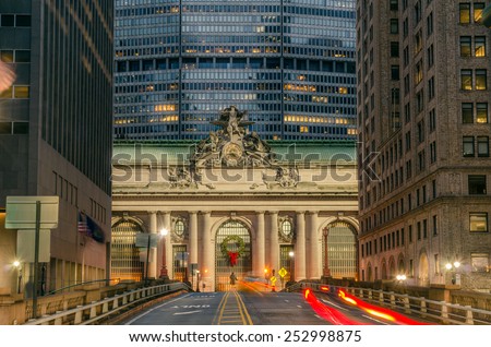 Grand Central Terminal at Night Royalty-Free Stock Photo #252998875