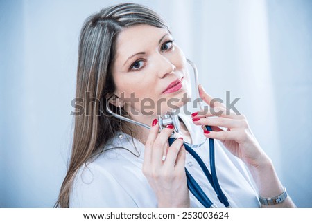 Portrait of a girl doctor