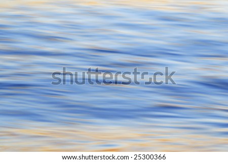 soft pale light-key sea water background  with blue and yellow colors tint