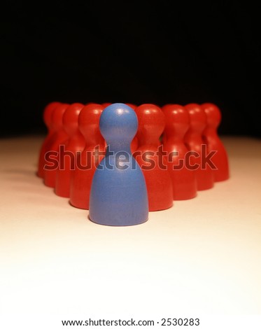 lead on! board game pegs with one as the leader