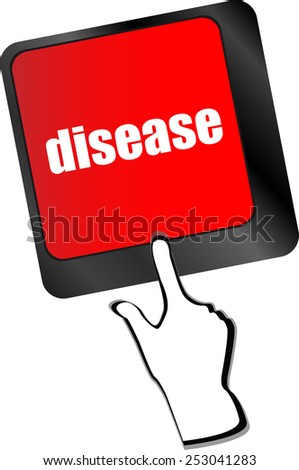 A computer keyboard with disease keys
