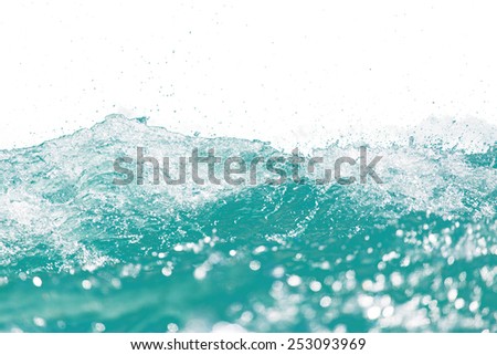water wave on white background