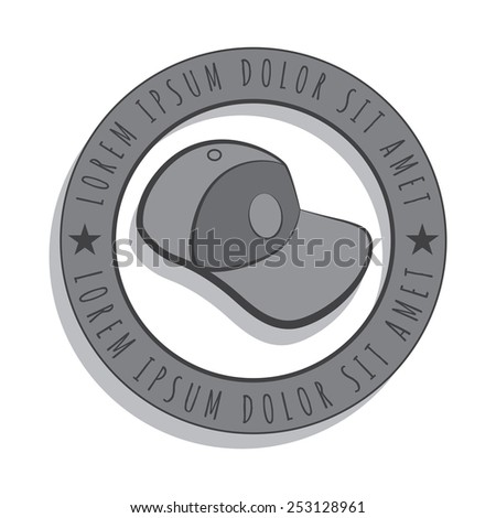Cap logo design with text template. Vintage badge. Vector illustration