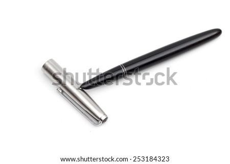 pen on the white background