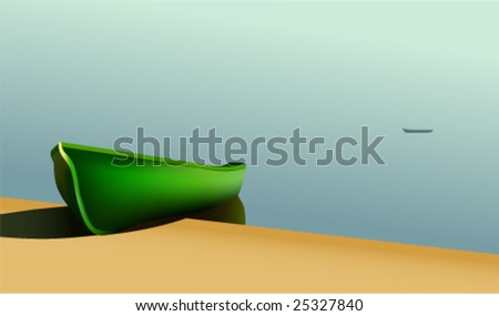 boat and dream (vector)