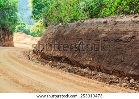 Section of  dirt road.
