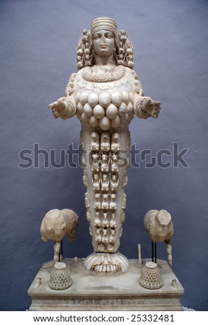 Marble statue of Artemis in Selchuk, Turkey Royalty-Free Stock Photo #25332481
