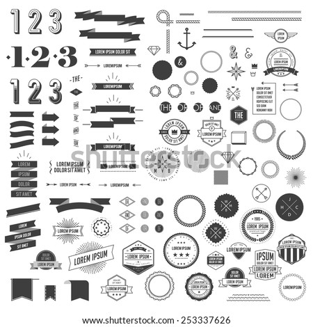 Set of circle diagrams for infographic Royalty-Free Stock Photo #253337626
