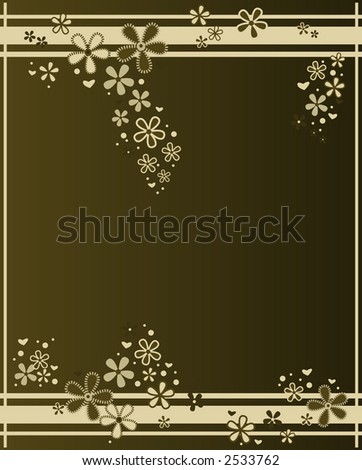 Brown flower pattern