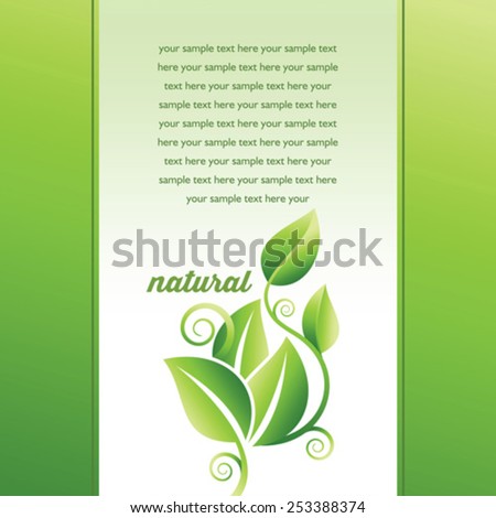 green leaf template vector