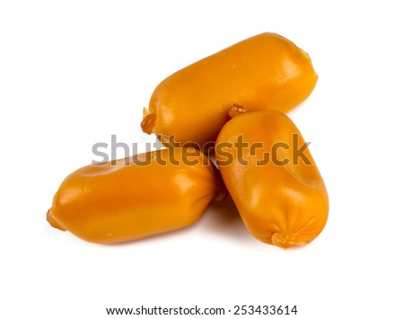 cheese snack isolated on white